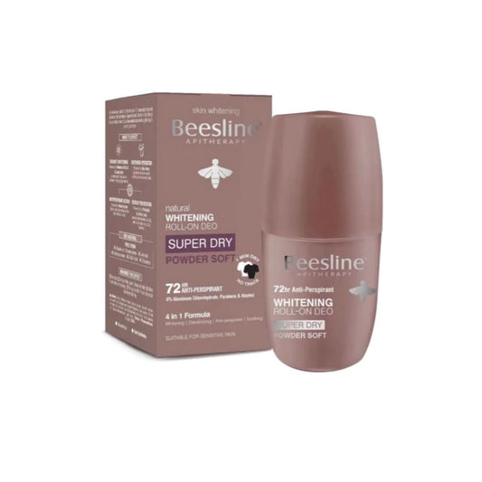 Beesline Roll On Super Dry Deodorant, Powder Soft Flavor, 50 Ml