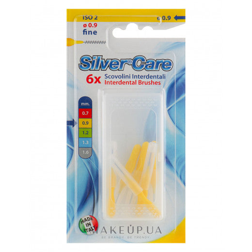 Silver Care Interdental Brushes Fine, 0.9 Mm, 6 Pieces