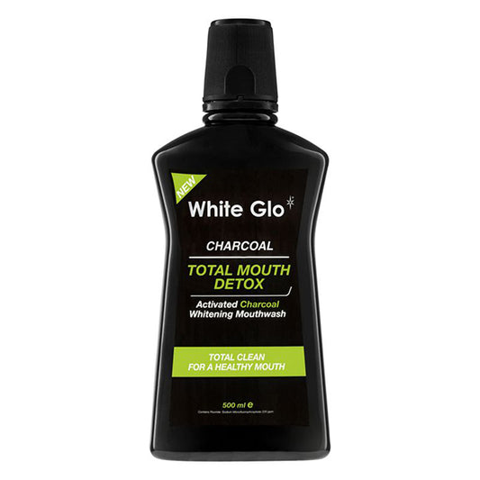 White Glo Total Mouth Detox Mouthwash 500Ml