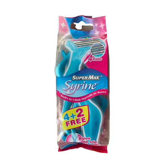 شفرات نسائية , 4+2 شفرات , من سوبر ماكس