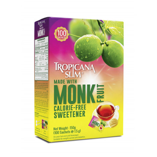 Tropicana Slim Monk Fruit Sweetener 100 Sachets