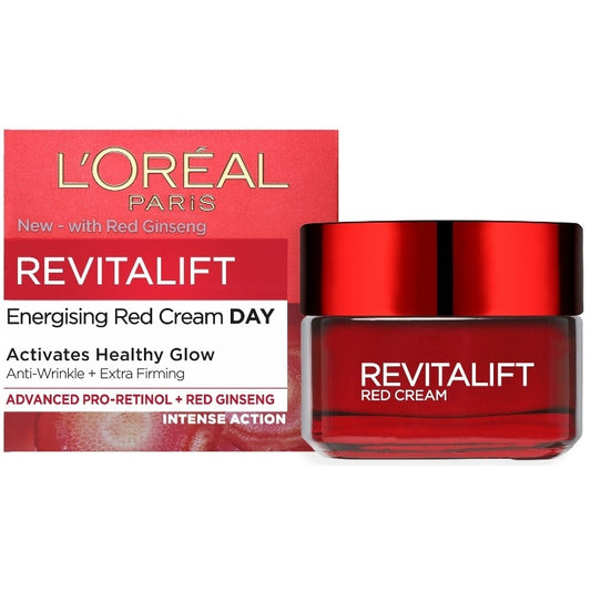 L’ORÉAL REVITALIFT ENERGISING RED CREAM DAY ANTI-WRINKLE CREAM