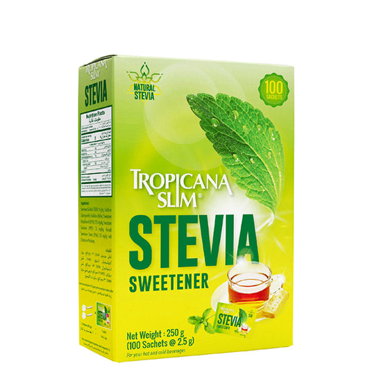 Tropicana Slim Stevia Sweetener With Chromium 100 Sachets