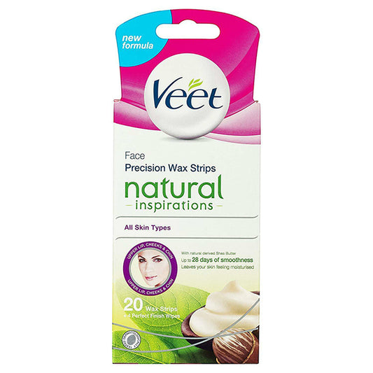 Veet Face Hair Removing Strip Natural Wax 20 Strip