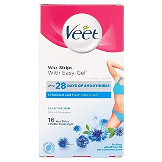 Veet Bikini And Underarm Hair Removing 16 Wax Strip