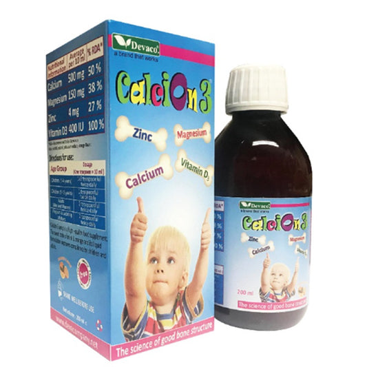 Calcion-3 Calcium, Vitamin D, Zinc And Magnesium Syrup 200Ml