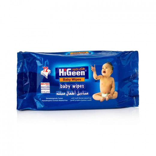 Higeen Baby Wet Wipes, 72 Wipes