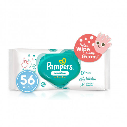 Pampers Complete Clean Baby Wipes - Sensitive Protect, 56 Wipes