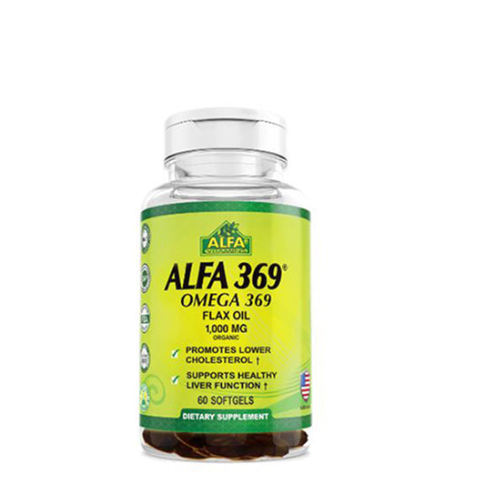 Alfa Vitamins 369-Omega Organic Flax Oil 1000Mg-60 Soft Gels
