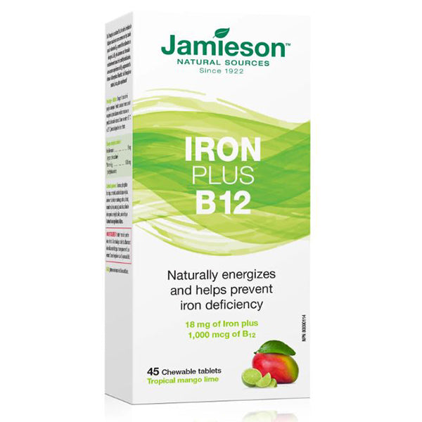 Jamieson Iron + Vitamin B12 Chewable Tablets 45TAB