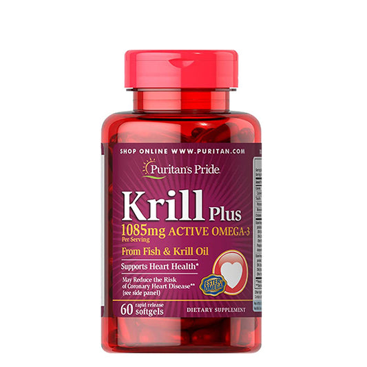 Puritans Pride Krill Plus 60 Softgels