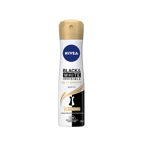 Nivea Women Black And White Invisible Silky Smooth Spray Deodorant 150Ml