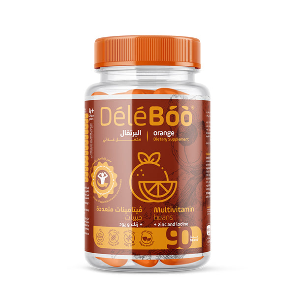 Deleboo Orange Multivitamin, Zinc And Iodine 90 Beans