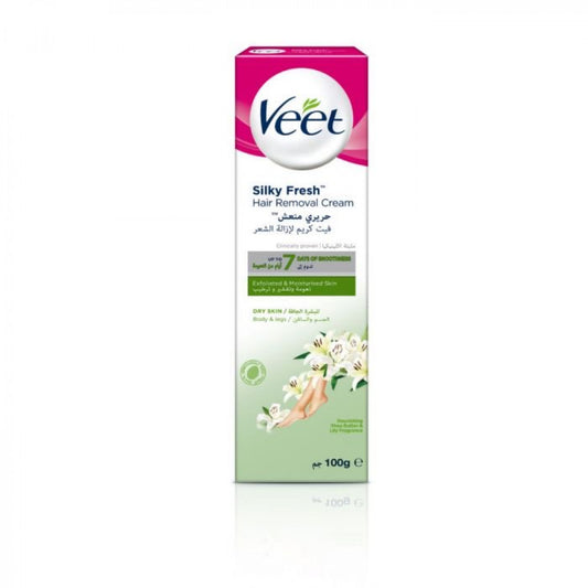 Veet Silky Fresh Hair Removal Cream, Body & Legs, For Dry Skin