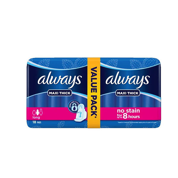 Always Maxi Thick Value Pack 18 Pads