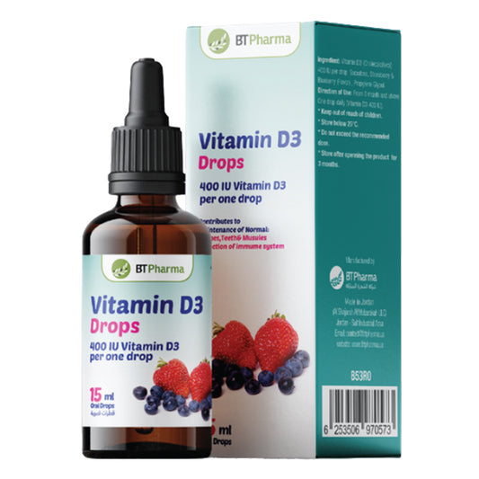 Bt Pharma Vitamin D3 Drops 400IU 15ML