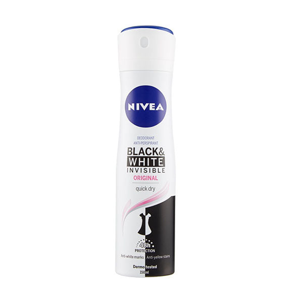 Nivea Women Black And White Invisible Spray Deodorant 150Ml