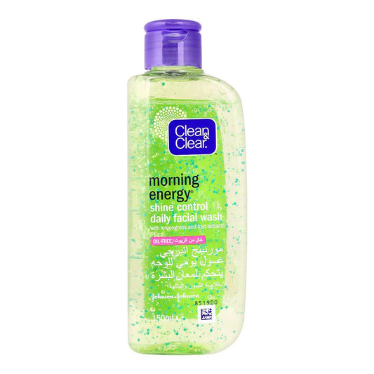 Clean & Clear Morning Energy Shine Control Daily Facial Wash, Oil Free, 150ml