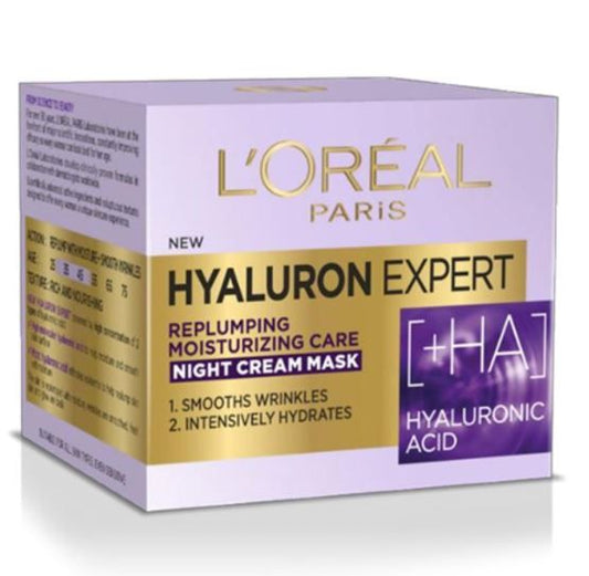 L’ORÉAL Hyaluron Expert Replumping Moisturizing Care Night Cream Mask Loreal Paris 50ml
