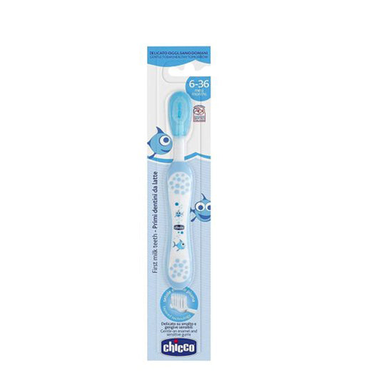 فرشاة أسنان للأطفال من 6-36 شهر , أزرق , من شيكو