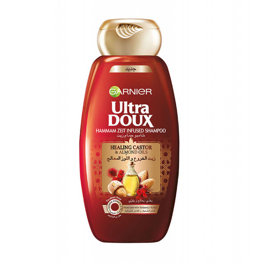 GARNIER Ultra Doux Healing Castor And Almond Oil Shampoo, 400 Ml