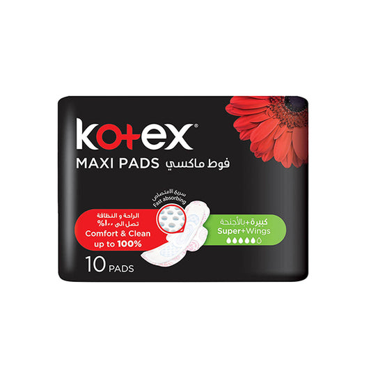 Kotex Maxi Super With Wings 10 Pads