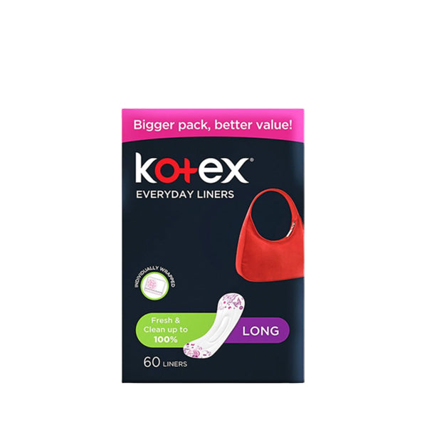 Kotex Daily Liners Long 60 Liners