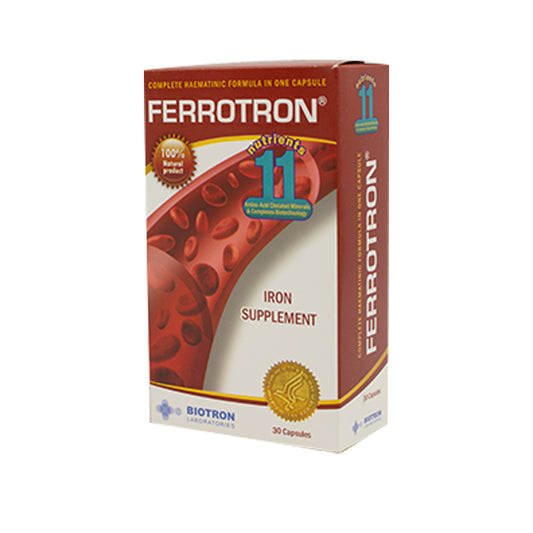 فيروترون مكمل الحديد مع العناصر الغذائية 30 كبسولة